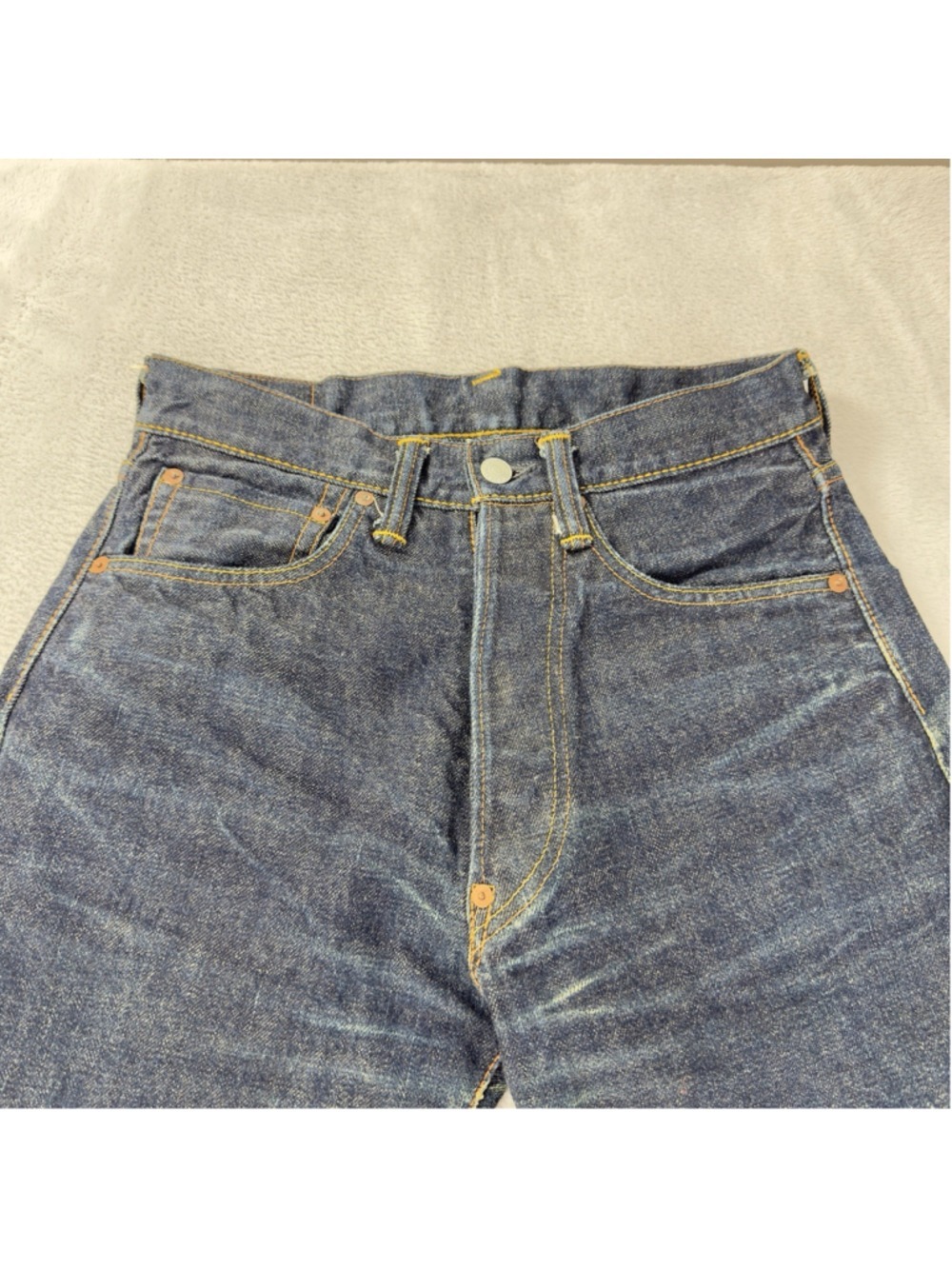 Evisu No 2 2001 Men's Sz 27 W X 29 L Red Selvedge Embroidered Straight Leg Jeans - Picture 10 of 11